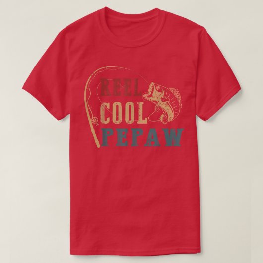 Mannen Reel Cool Pepaw Vist, Fun Fathers Day Fi T-shirt (Design voorkant)