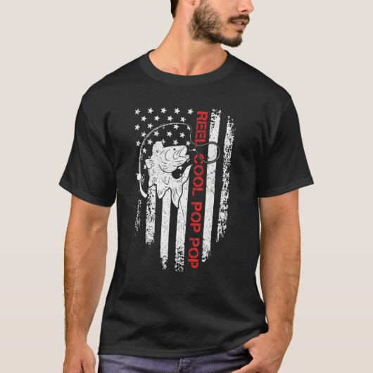 Mannen Reel Cool Pop Pop Shirt Amerikaanse vlag Vi (Voorkant)