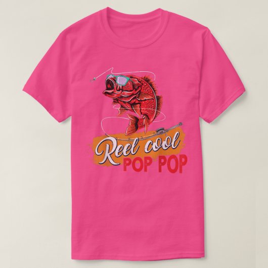 Mannen Reel Cool Pop Pop Vist Shirten T-shirt (Design voorkant)