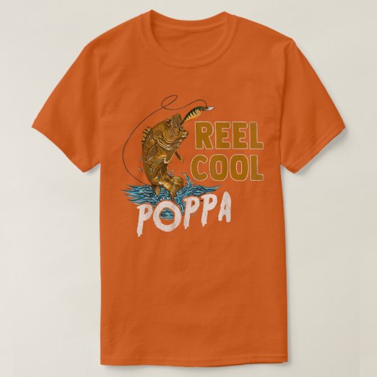 Mannen Reel Cool Poppa Vissende Shirten, vlinder D T-shirt (Design voorkant)