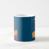 Mannen Reel Cool Poppa Vist Fun Fathers Day Koffiemok (Center)