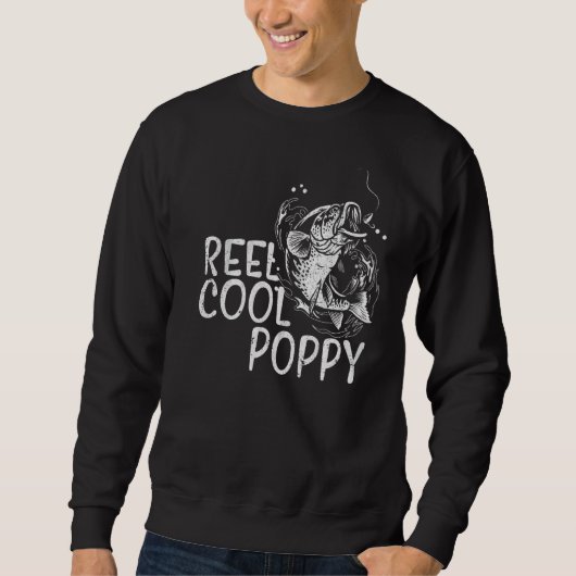 Mannen Reel Cool Poppy Vist Vaderdag opa Trui (Voorkant)