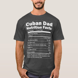 Mannen Regalo para Papa Nutrition Feit Funny Cuban T-shirt