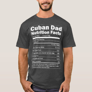 Mannen Regalo para Papa Nutrition Feit Funny Cuban T-shirt