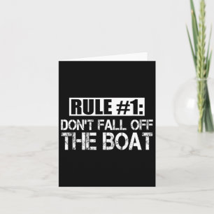 Mannen Regel 1 Val Niet Van De Boot Af Pret Cruise Kaart