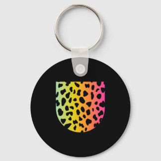 Mannen Regenboog Cheeta Print Poc Design Voor Cool Sleutelhanger