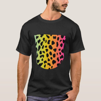 Mannen Regenboog Cheeta Print Poc Design Voor Cool T-shirt