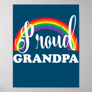 Mannen regenboog Proud Grandpa Gay Poster
