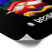 Mannen regenboogkopgenoom met baardgekaard beenGay Poster (Hoek)