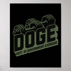 Mannen regering oefent Doge Premiu uit Poster