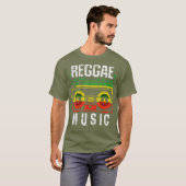 Mannen reggae Music Peace One Love Rasta African T-shirt (Voorkant volledig)