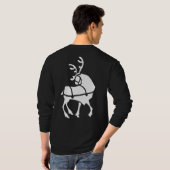 Mannen Reindeer Shirt Festive Kerstmis Shirt (Achterkant volledig)