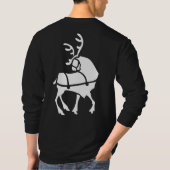 Mannen Reindeer Shirt Festive Kerstmis Shirt (Achterkant)