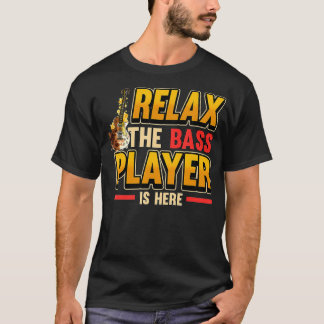 Mannen Rela de bass Player is hier Rock Music Bass T-shirt