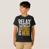 Mannen Relax De Coole Kinderenender Is Hier Grappi T-shirt (Voorkant volledig)