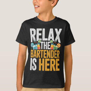 Mannen Relax De Coole Kinderenender Is Hier Grappi T-shirt