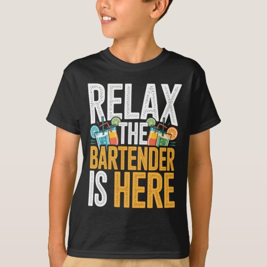 Mannen Relax De Coole Kinderenender Is Hier Grappi T-shirt (Voorkant)