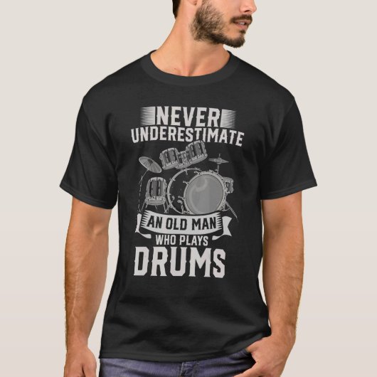 Mannen Remoe Drummer Music Retirement Musician Dr. T-shirt (Voorkant)