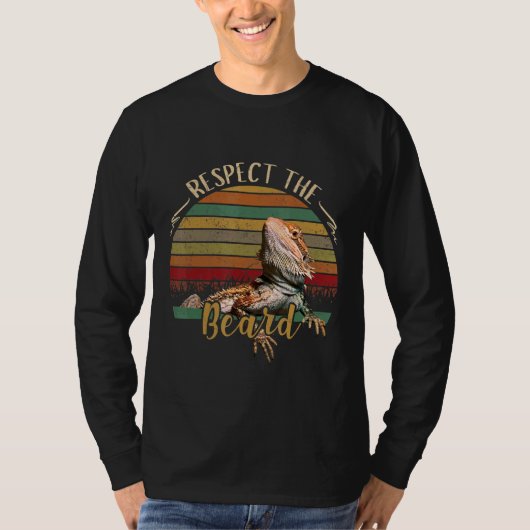 Mannen respecteren de draak van de baard t-shirt (Voorkant)