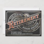 Mannen Retiremen Party Invitations - Retro  Kaart (Voorkant)