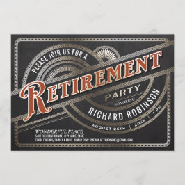 Mannen Retiremen Party Invitations - Retro Kaart