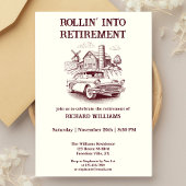 Mannen Retirement  Barn Car Rollin' into Kaart
