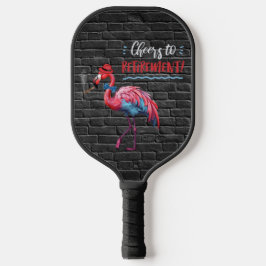 Mannen Retirement Dapper Pink Flamingo Pet Sigaar Pickleball Paddle