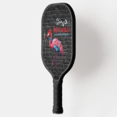 Mannen Retirement Dapper Pink Flamingo Pet Sigaar Pickleball Paddle (Links)