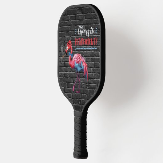 Mannen Retirement Dapper Pink Flamingo Pet Sigaar Pickleball Paddle (Links)