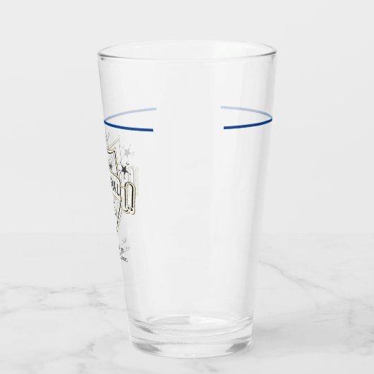 Mannen RETIREMENT (NAAM TOEVOEGEN) Thin Blue Line  Glas (Links)