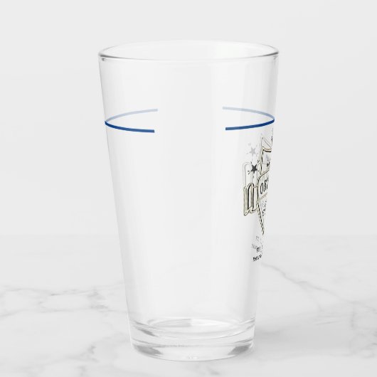 Mannen RETIREMENT (NAAM TOEVOEGEN) Thin Blue Line Glas (Rechts)