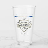 Mannen RETIREMENT (NAAM TOEVOEGEN) Thin Blue Line Glas (Voorkant)