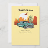 Mannen Retirement Retro Classic Blauwe Auto Woesti Kaart (Achterkant)