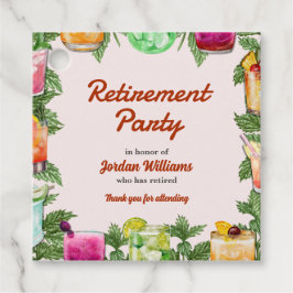 Mannen Retirement Zomer Achtertuin Cocktail Party Bedankjes Labels
