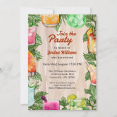 Mannen Retirement Zomer Achtertuin Cocktail Party Kaart (Voorkant)