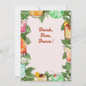 Mannen Retirement Zomer Achtertuin Cocktail Party Kaart (Achterkant)