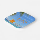 Mannen Retirement Zomer Ocean Cocktail Party Papieren Bordje (Gebogen)