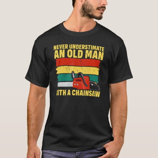 Mannen retorpees Arborist Lumberjack Logger T-shirt (Voorkant)