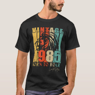 Mannen retro 1985 37 jaar oude leeuw 37e verjaarda t-shirt