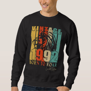 Mannen retro 1992 30 jaar oude leeuw 30e verjaarda trui