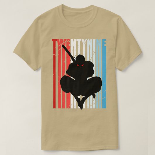 Mannen retro 29e verjaardag voor Ninja Mannen Samu T-shirt (Design voorkant)