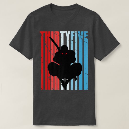 Mannen retro 32e verjaardag voor Ninja Mannen Samu T-shirt (Design voorkant)