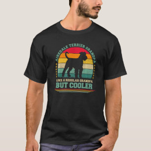 Mannen Retro Airedale Terrier Grandpa Fathe T-shirt