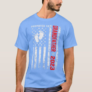 Mannen Retro American Flag Fathers Day promoot op T-shirt