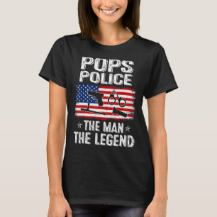 Mannen retro Amerikaanse vlag Vaderdag Poppen Poli T-shirt