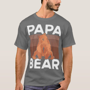 Mannen Retro Beer Familie Dierenpapa Papa Beer1 T-shirt