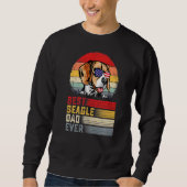Mannen Retro Best Beagle Pap Oog Vaderdag Trui (Voorkant)