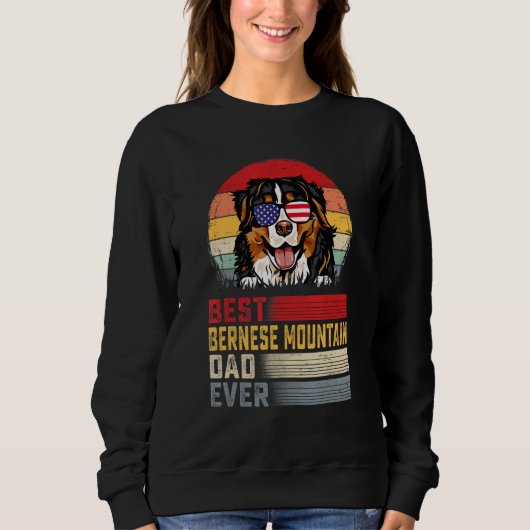 Mannen Retro Best Bernese Mountain Dad over vaders Trui (Voorkant)