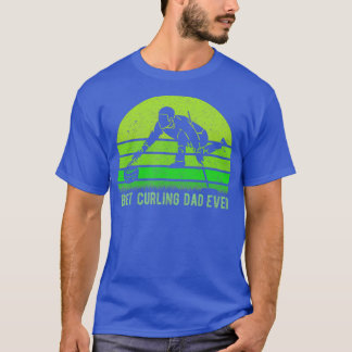 Mannen Retro Best Curling Pap ooit Funny T-shirt