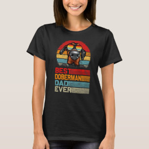 Mannen Retro Best Doberman Dad Oosters Fathers T-shirt